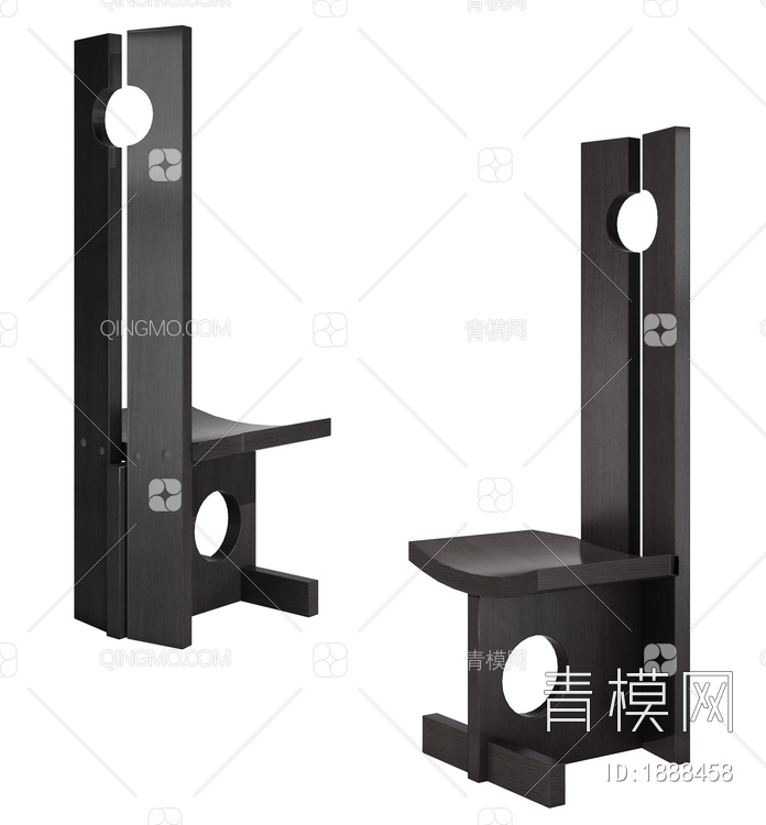 单椅 休闲椅 餐椅3D模型下载【ID:1888458】