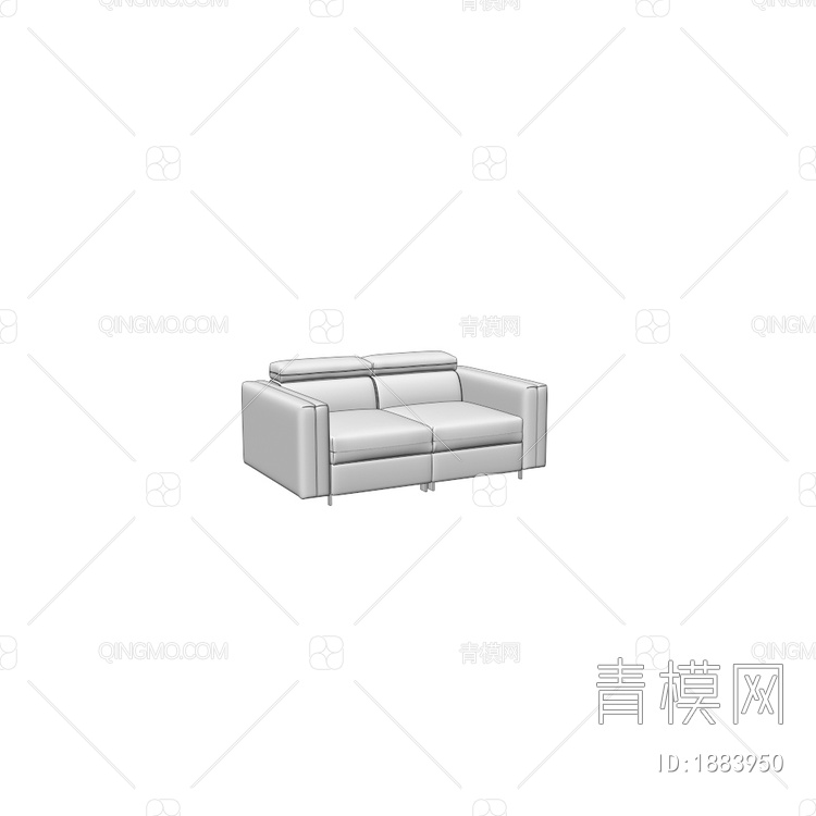 双人沙发3D模型下载【ID:1883950】
