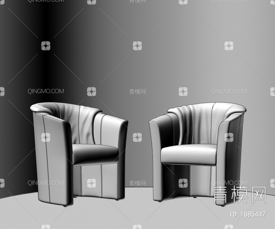单人沙发3D模型下载【ID:1885447】