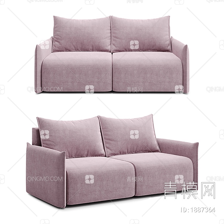 双人沙发3D模型下载【ID:1887364】
