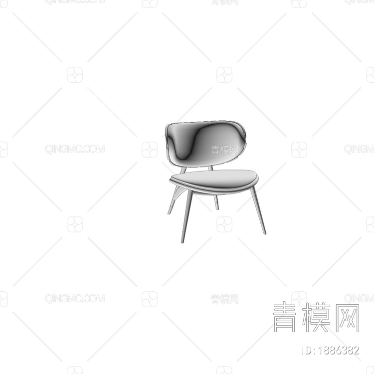 Khepri布艺单椅3D模型下载【ID:1886382】