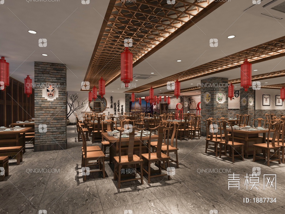 主题火锅店3D模型下载【ID:1887734】