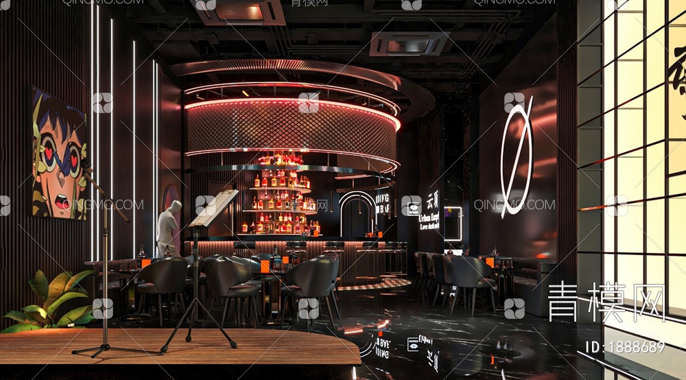 酒吧3D模型下载【ID:1888689】
