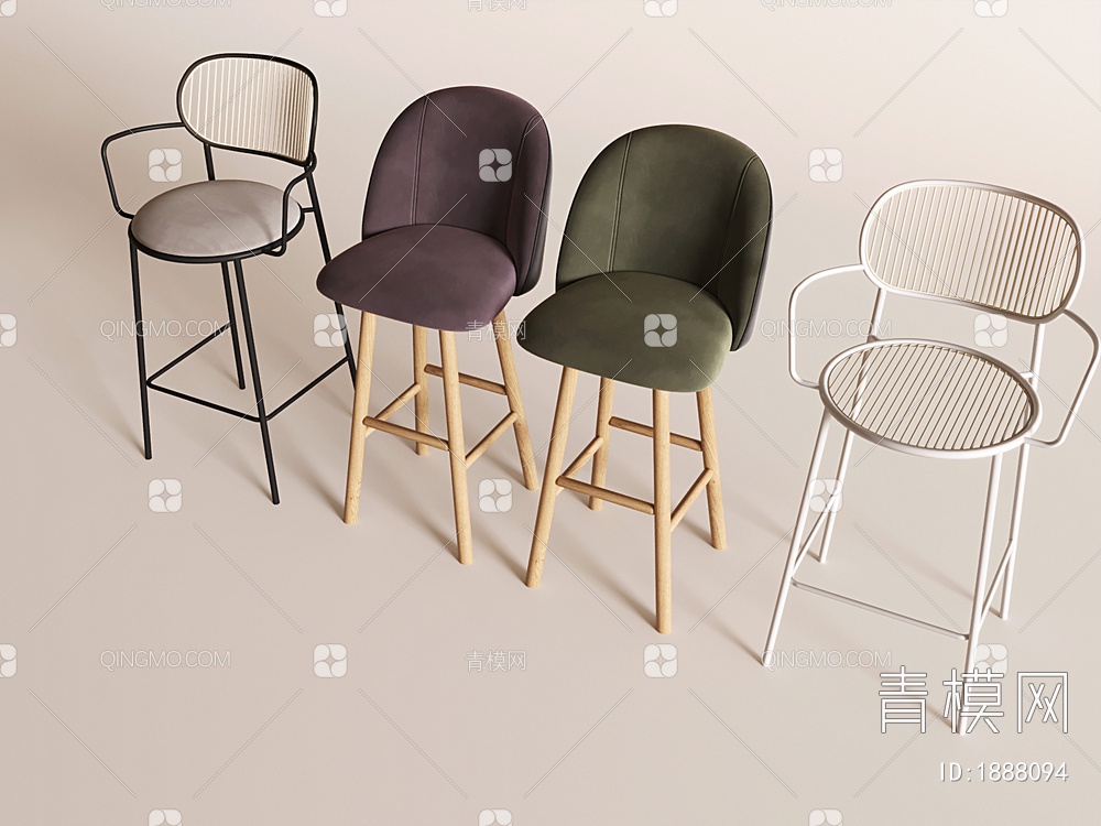吧台椅3D模型下载【ID:1888094】