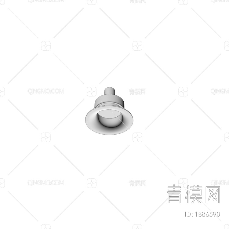 DK白吊灯3D模型下载【ID:1886590】