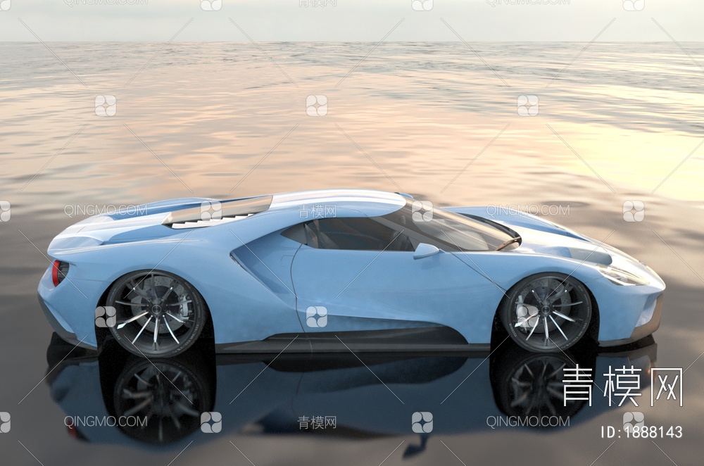 2022款福特GT简配版3D模型下载【ID:1888143】