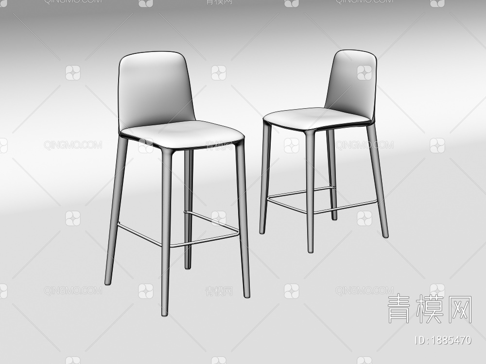 吧椅3D模型下载【ID:1885470】