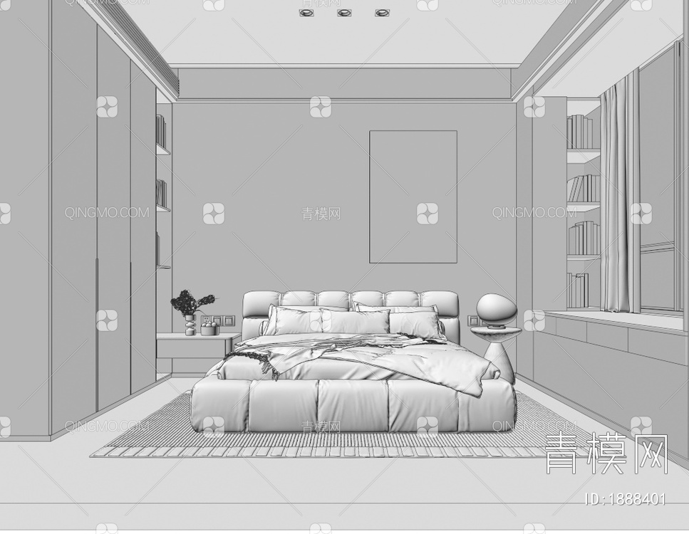 家居卧室3D模型下载【ID:1888401】
