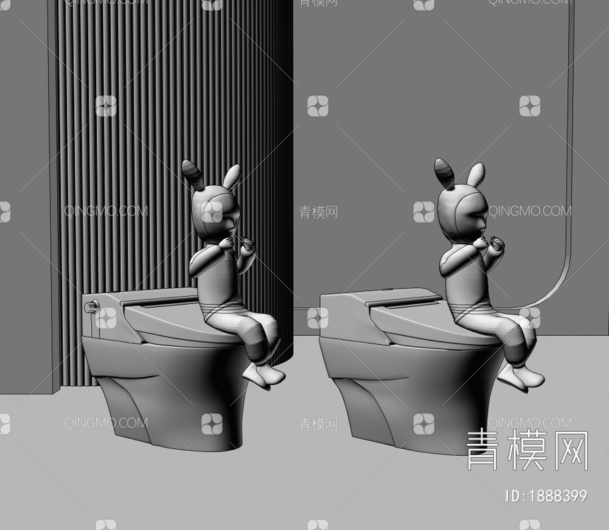 马桶3D模型下载【ID:1888399】
