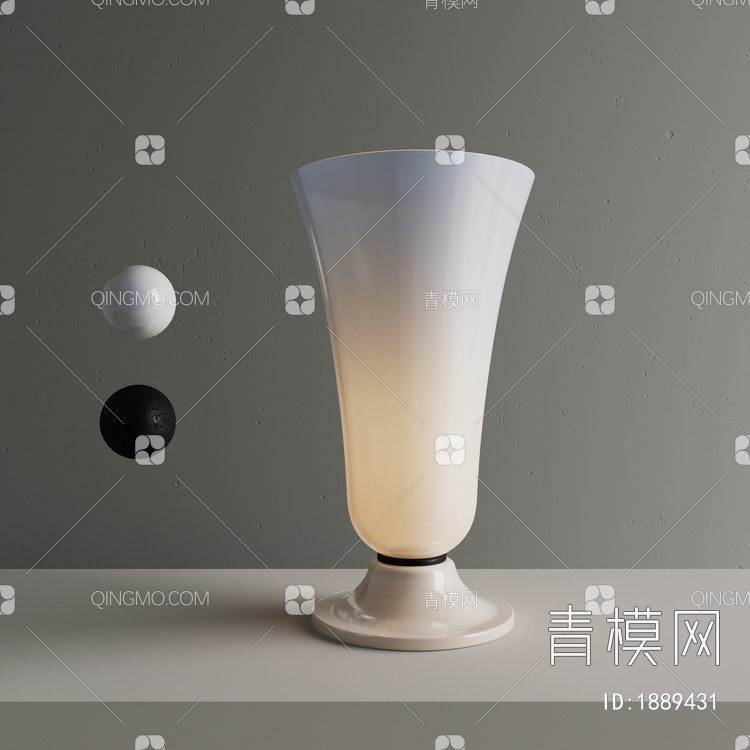玻璃，渐变，艺术，喇叭，台灯3D模型下载【ID:1889431】