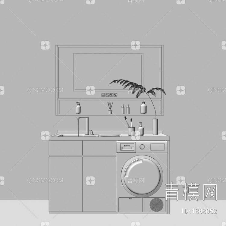 浴室柜3D模型下载【ID:1888052】