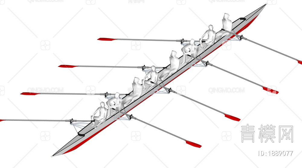 划龙舟SU模型下载【ID:1889077】
