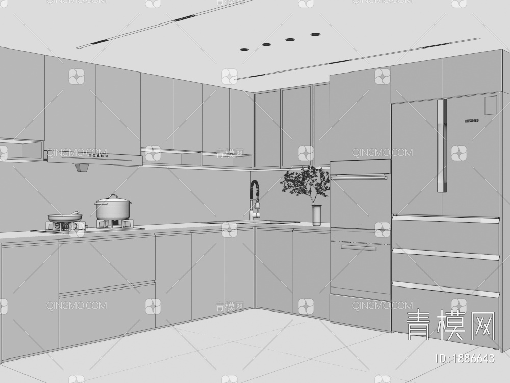家居厨房3D模型下载【ID:1886643】