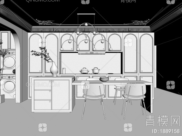 餐厅3D模型下载【ID:1889158】