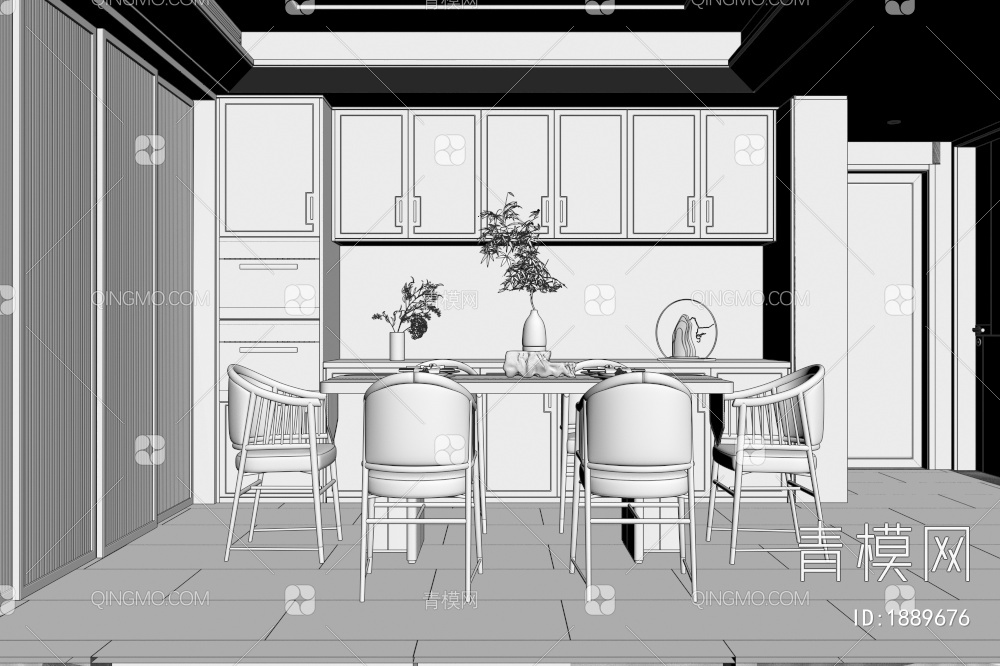 客餐厅3D模型下载【ID:1889676】