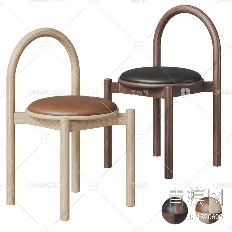 餐椅组合3D模型下载【ID:1890600】