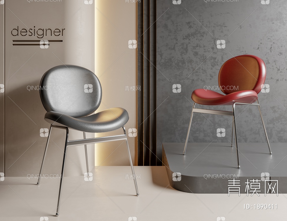 餐椅3D模型下载【ID:1890411】