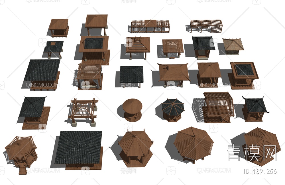 亭子SU模型下载【ID:1891256】