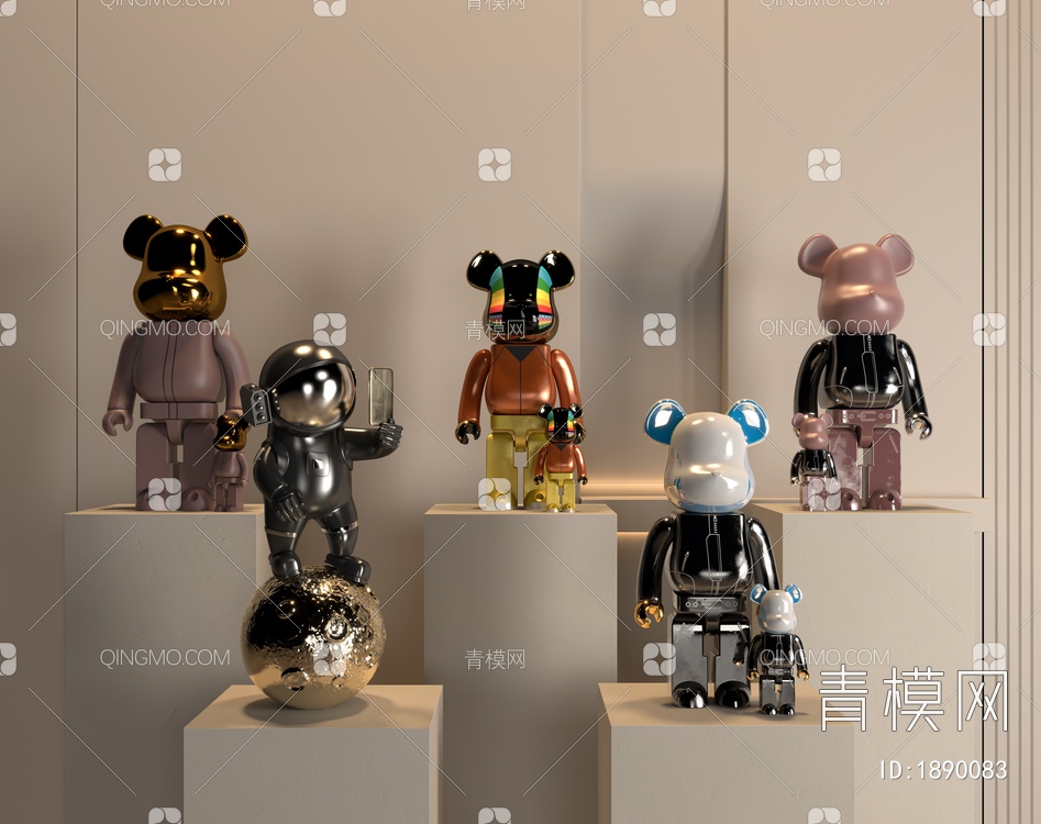 暴力熊摆件3D模型下载【ID:1890083】