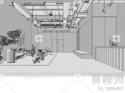 大厅3D模型下载【ID:1890497】