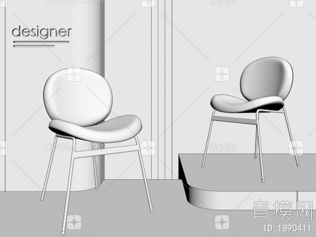 餐椅3D模型下载【ID:1890411】