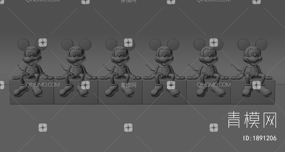 美陈摆件 潮玩米奇老鼠3D模型下载【ID:1891206】