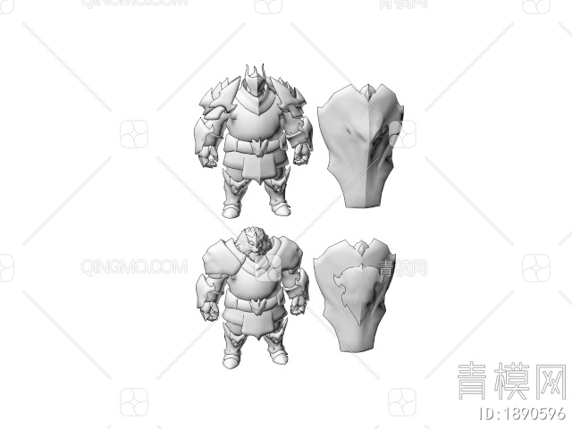 虚拟人物 动漫游戏角色怪物3D模型下载【ID:1890596】
