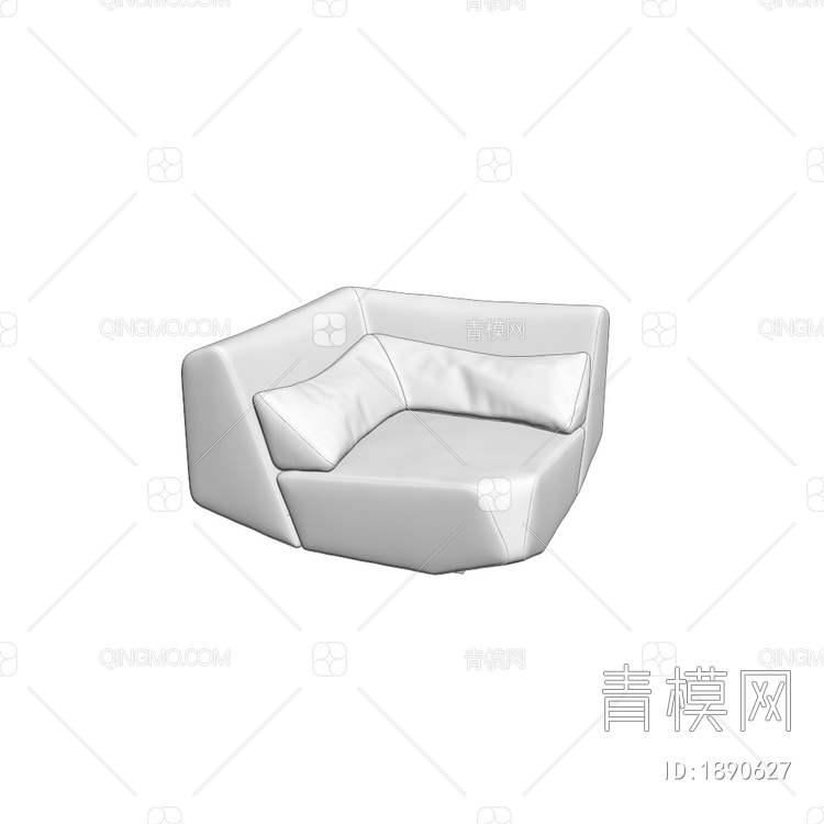 Absent 单人沙发3D模型下载【ID:1890627】