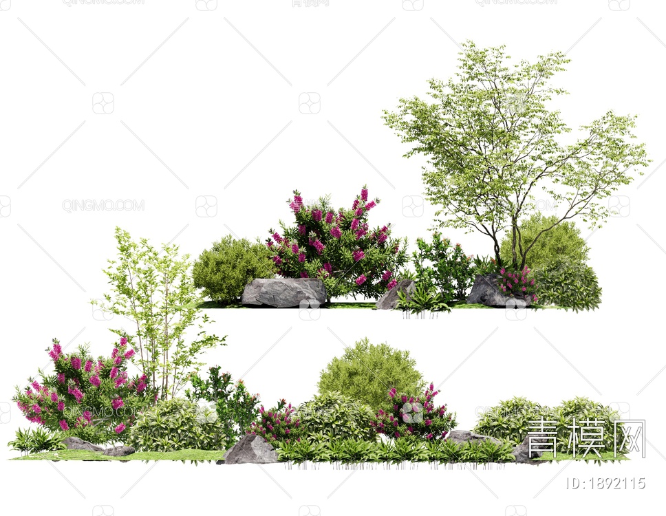 景观灌木植物组合SU模型下载【ID:1892115】
