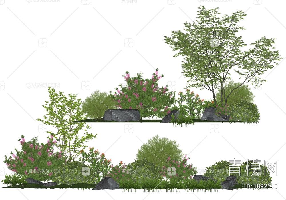 景观灌木植物组合SU模型下载【ID:1892115】