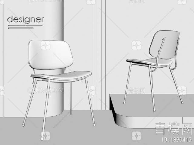 餐椅3D模型下载【ID:1890415】