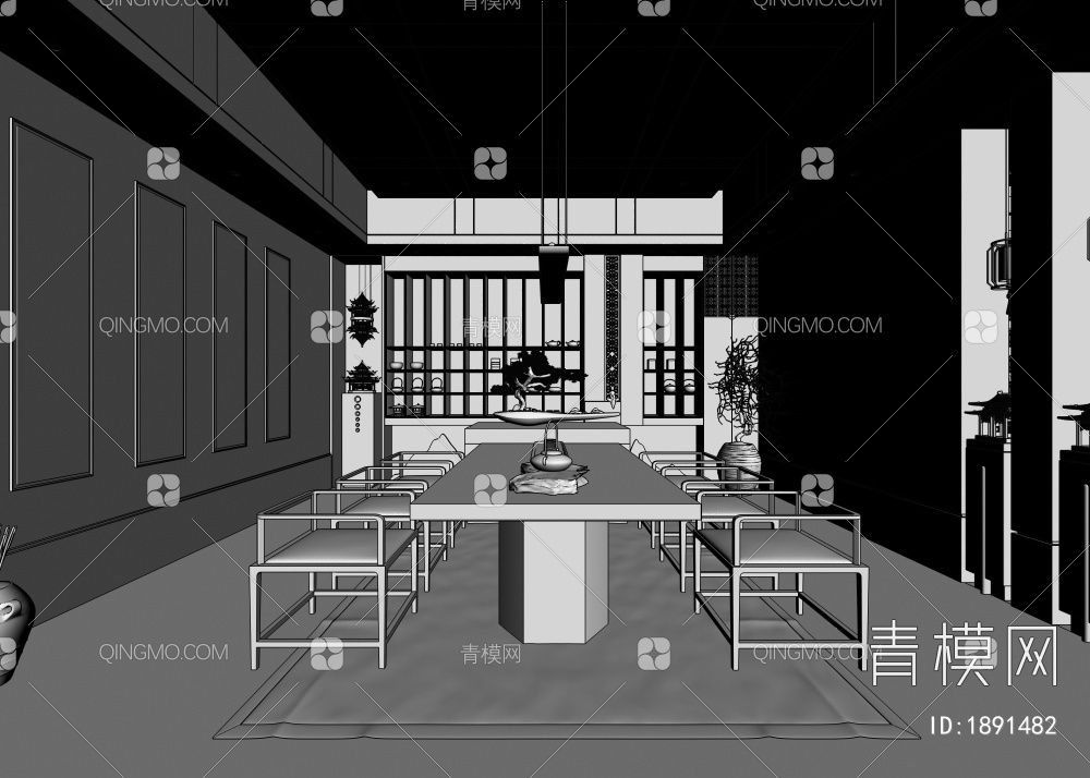 茶馆3D模型下载【ID:1891482】