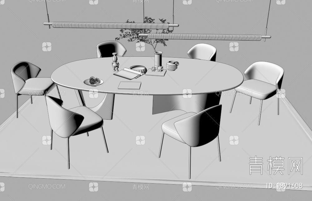 餐桌椅3D模型下载【ID:1891608】