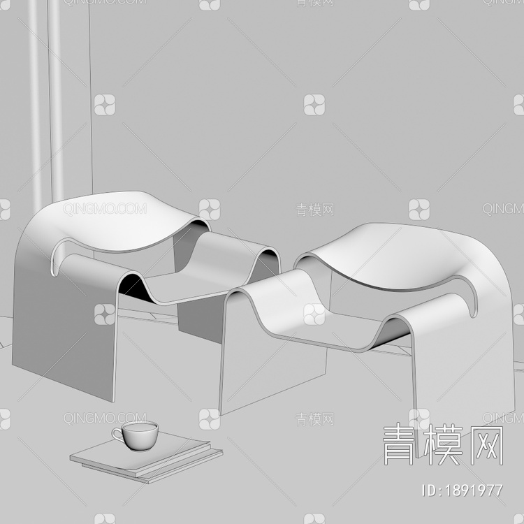 Fiam亚克力休闲椅3D模型下载【ID:1891977】