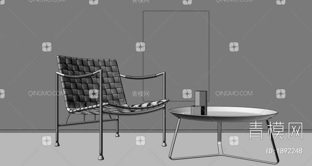 休闲椅，茶几3D模型下载【ID:1892248】