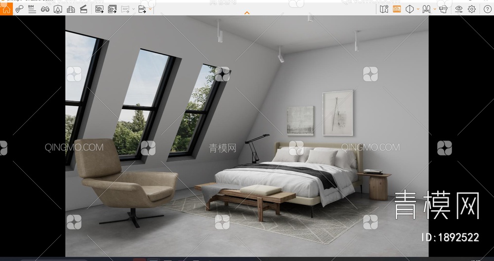 卧室SU模型下载【ID:1892522】