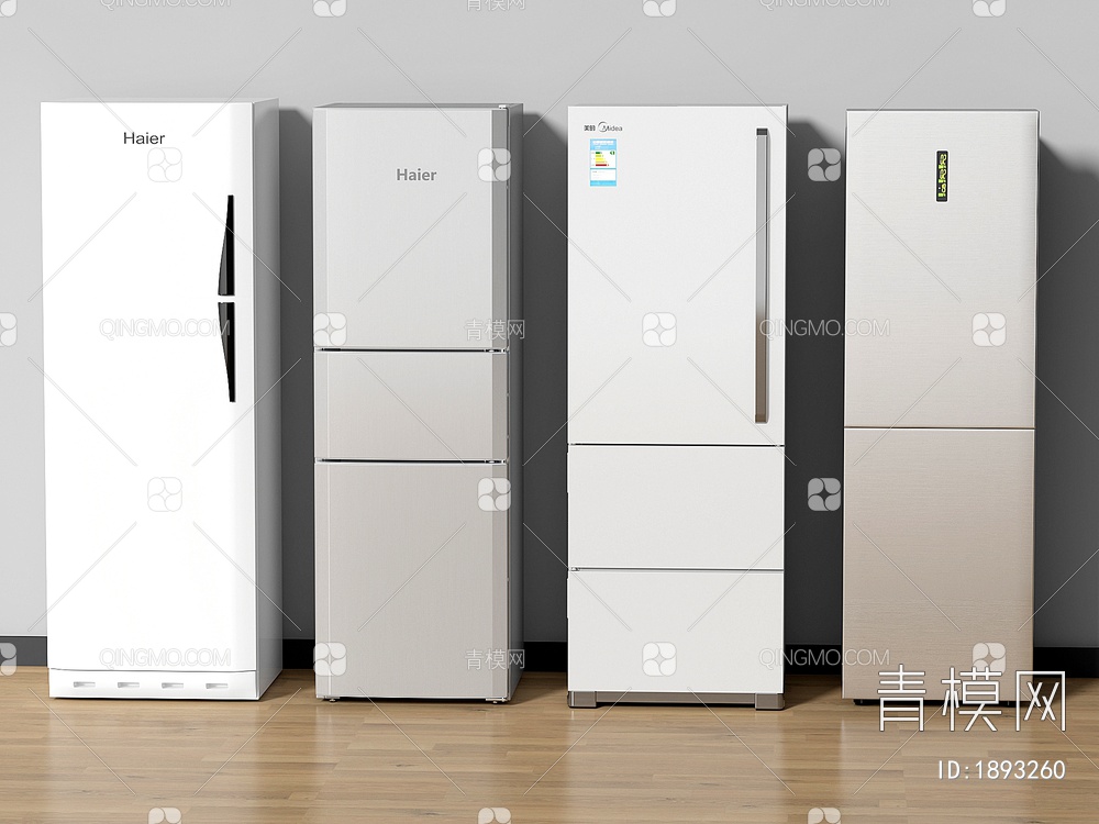 冰箱 双开门冰箱 双门冰箱 三门冰箱 智能冰箱 冰柜3D模型下载【ID:1893260】