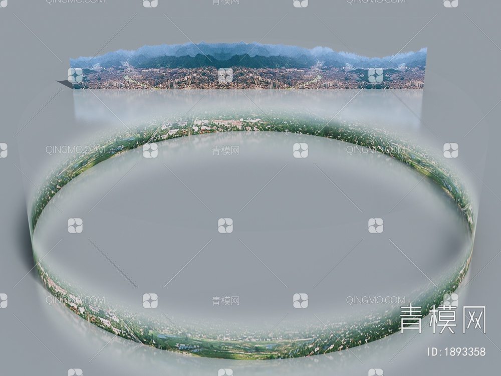 环形城市背景3D模型下载【ID:1893358】
