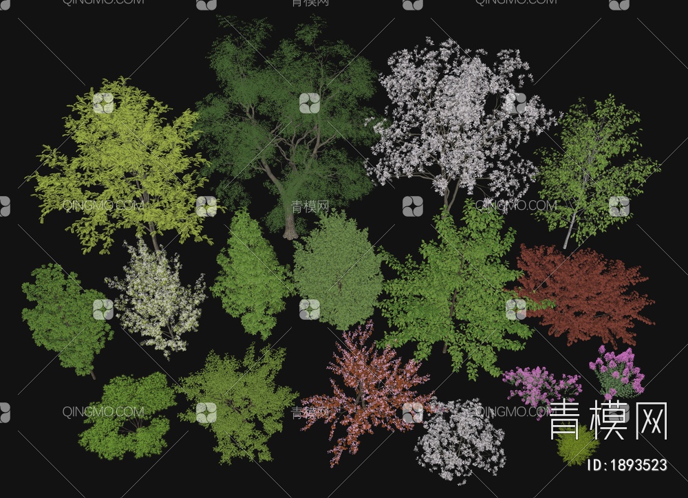 景观树SU模型下载【ID:1893523】