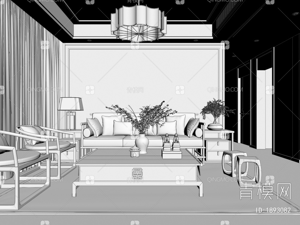 客餐厅3D模型下载【ID:1893082】