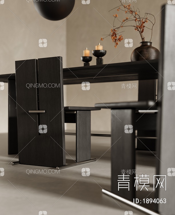 餐桌椅3D模型下载【ID:2098682】