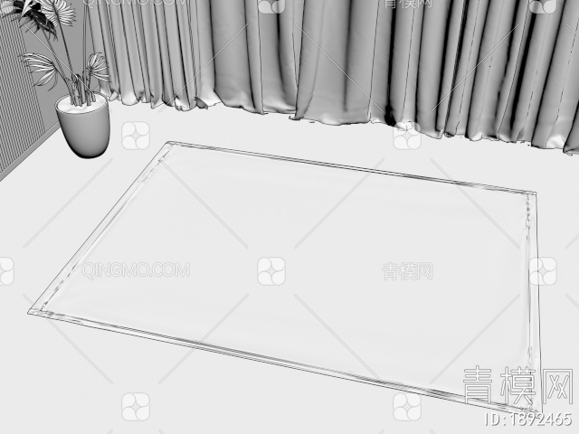 方形梅花地毯3D模型下载【ID:1892465】