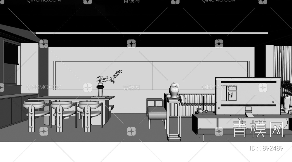 客餐厅3D模型下载【ID:1892489】
