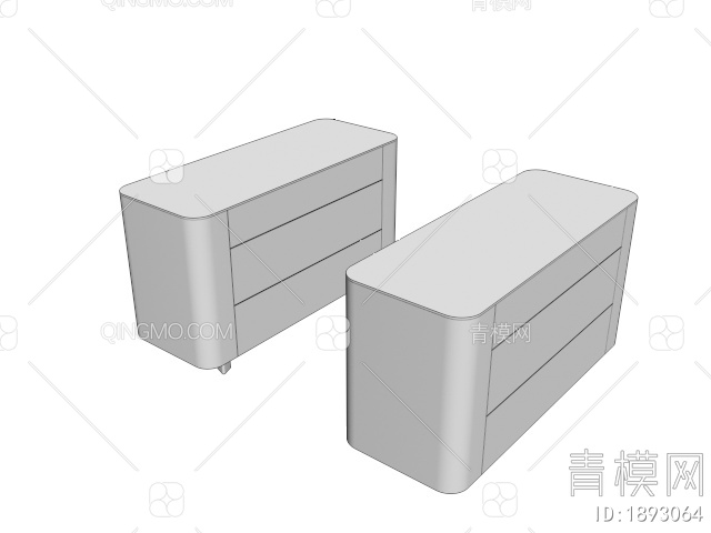 矮柜，边柜，岩板3D模型下载【ID:1893064】