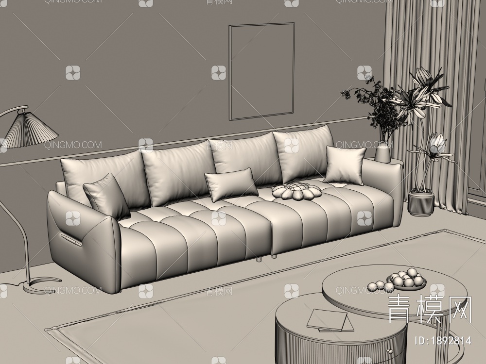 多人沙发3D模型下载【ID:1892814】