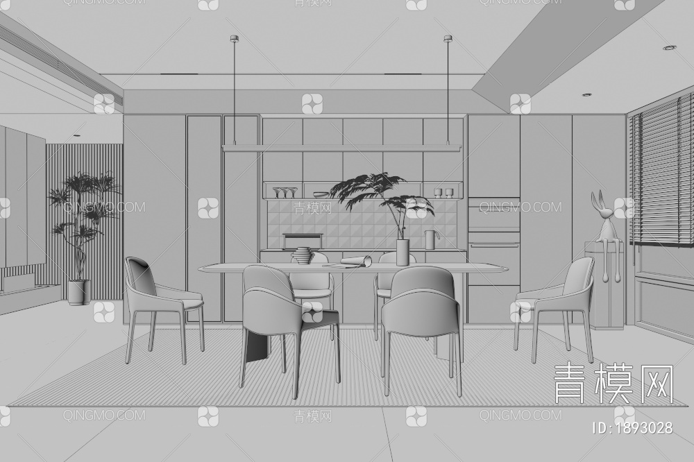 餐厅3D模型下载【ID:1893028】