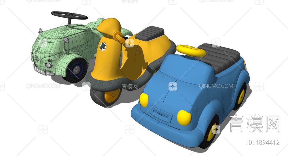 儿童玩具车SU模型下载【ID:1894412】