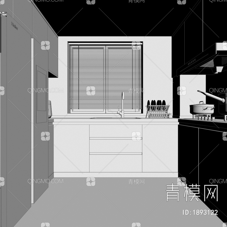 家居厨房3D模型下载【ID:1893122】