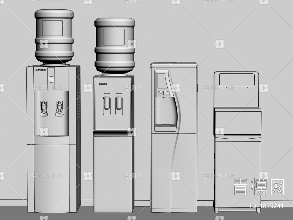 饮水机 净水器 挂壁饮水机 直饮水 桶装水 开水机 热水壶 茶吧机3D模型下载【ID:1893241】