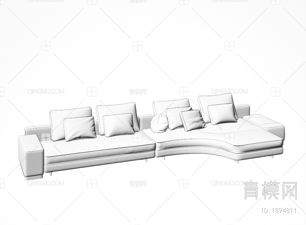 多人沙发3D模型下载【ID:1894811】